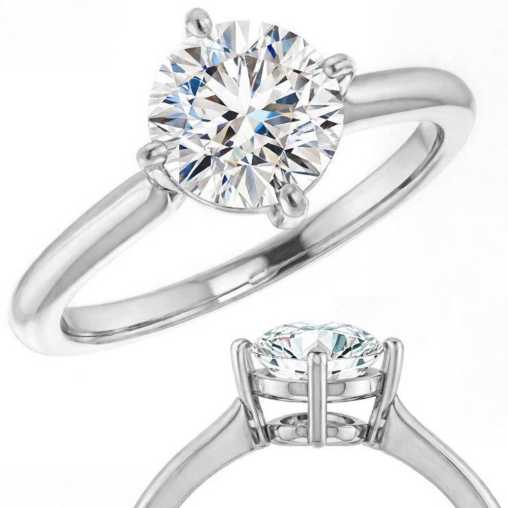 Round Brilliant Moissanite Solitaire Ring