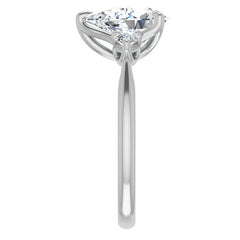 Pear Three Stone Moissanite Engagement Ring