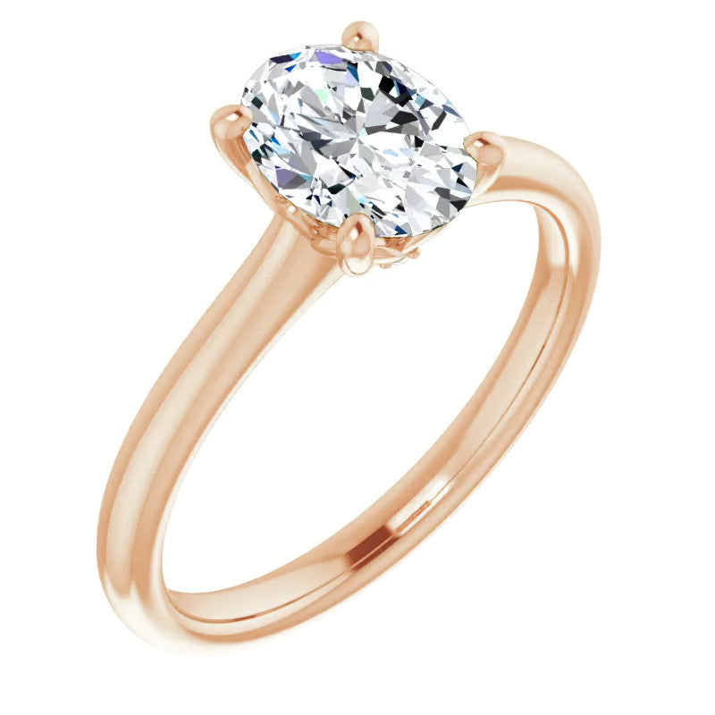 Oval Moissanite Solitaire Ring