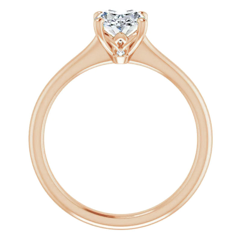 Oval Moissanite Solitaire Ring