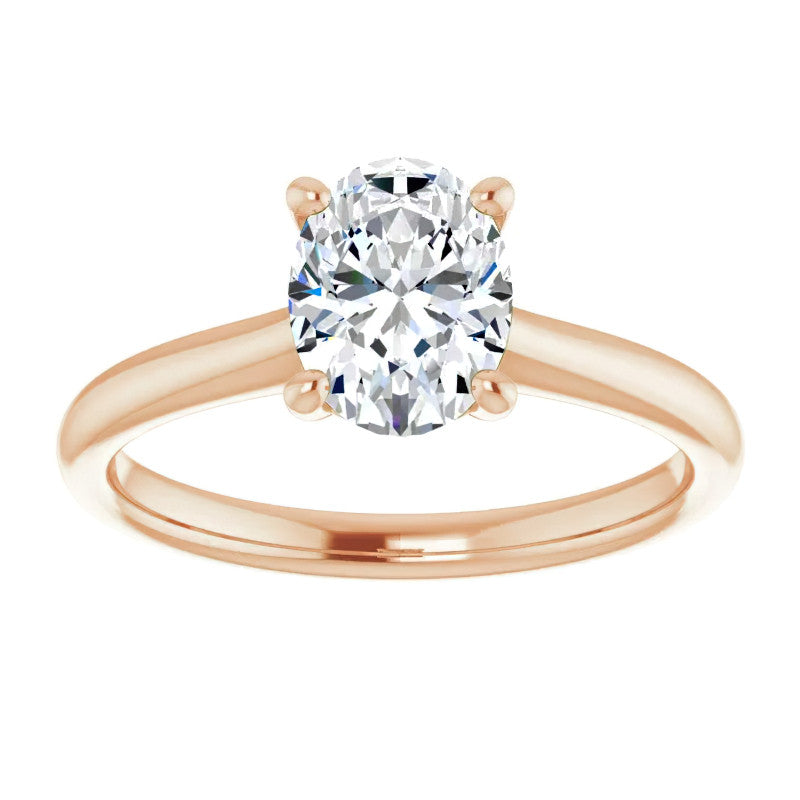 Oval Moissanite Solitaire Ring