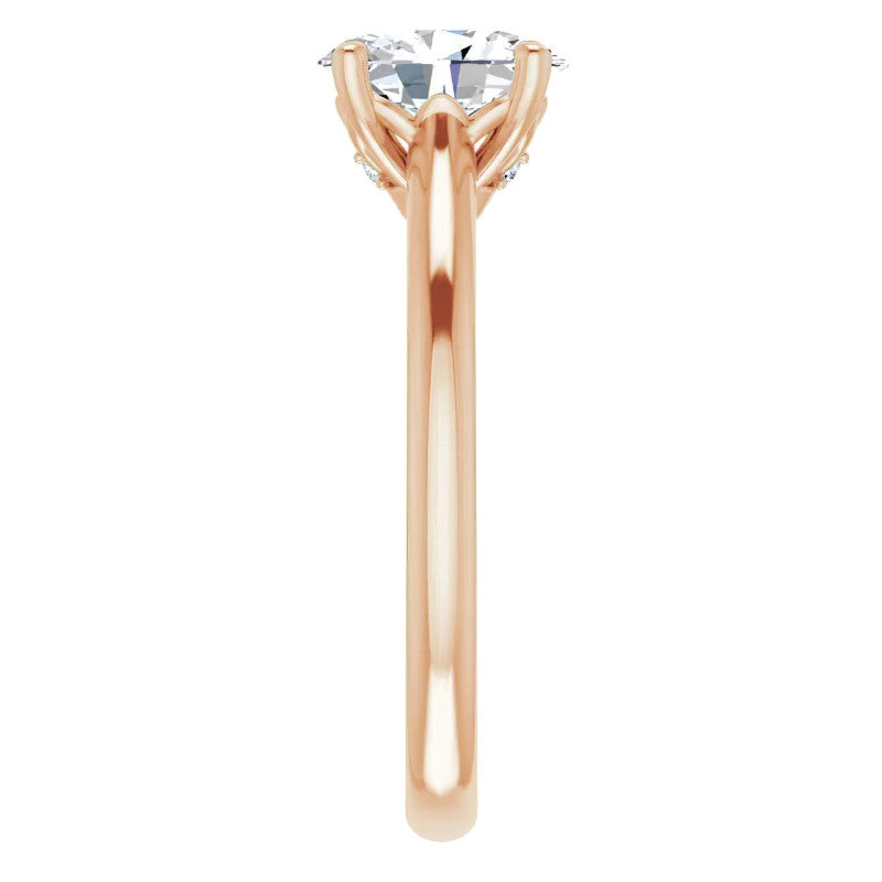 Oval Moissanite Solitaire Ring