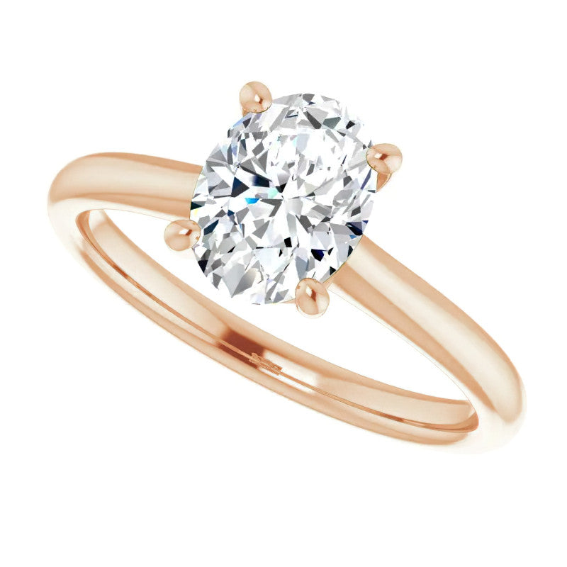 Oval Moissanite Solitaire Ring
