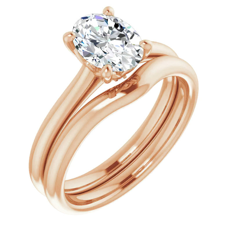 Oval Moissanite Solitaire Ring