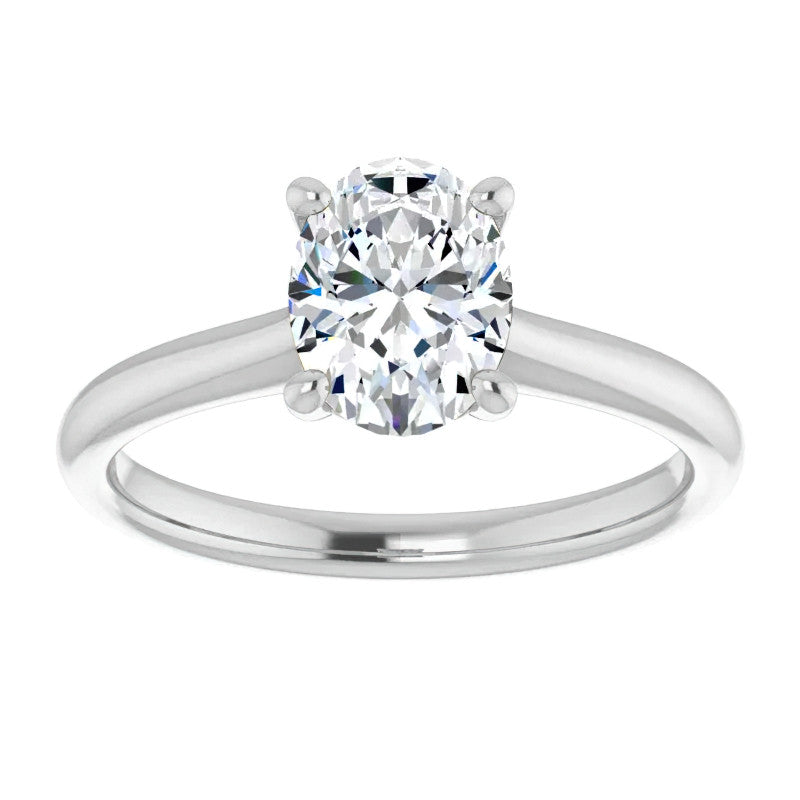 Oval Moissanite Solitaire Ring