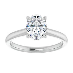 Oval Moissanite Solitaire Ring