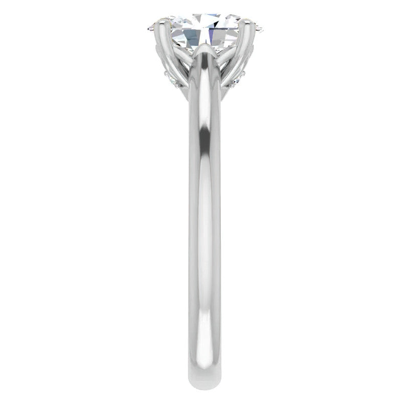 Oval Moissanite Solitaire Ring