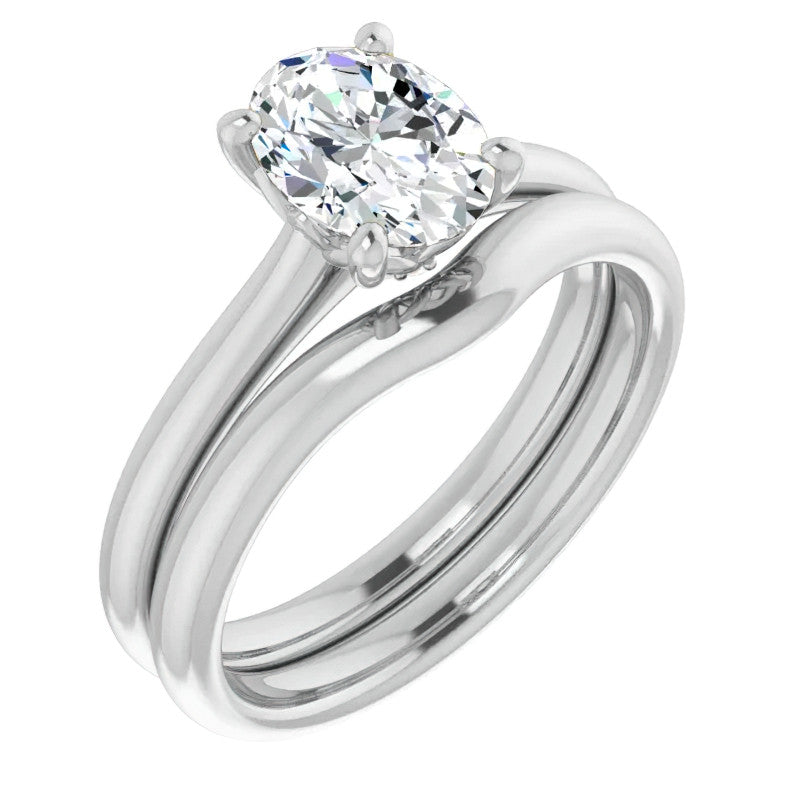 Oval Moissanite Solitaire Ring