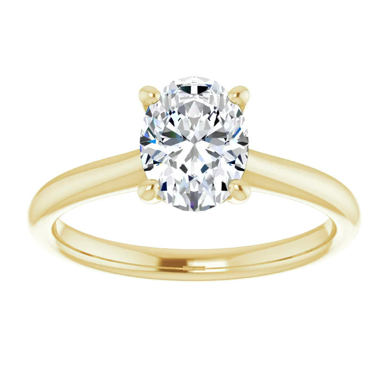 Oval Moissanite Solitaire Ring