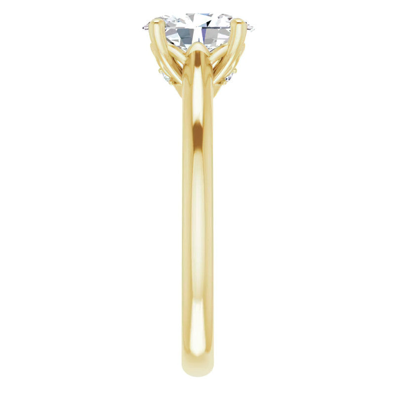 Oval Moissanite Solitaire Ring