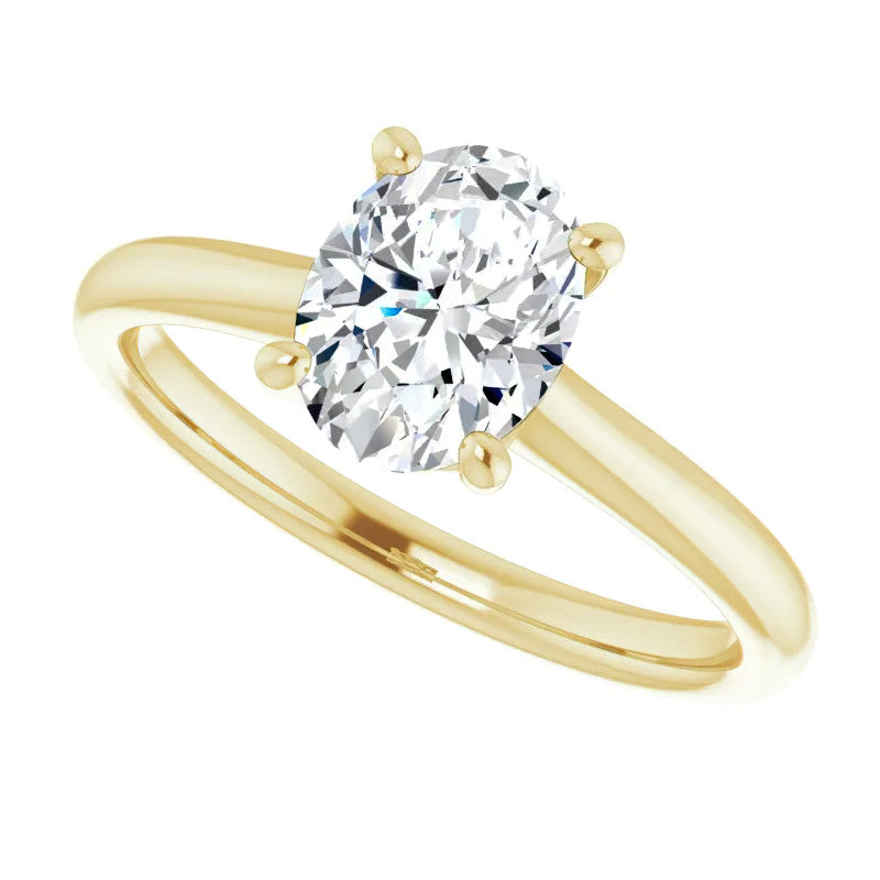 Oval Moissanite Solitaire Ring