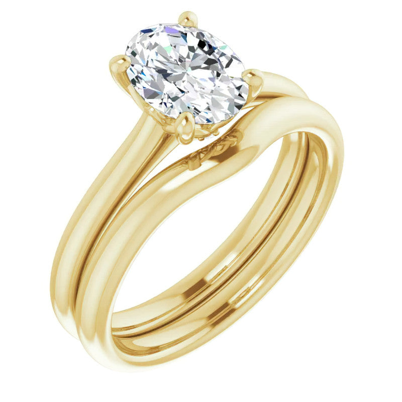 Oval Moissanite Solitaire Ring