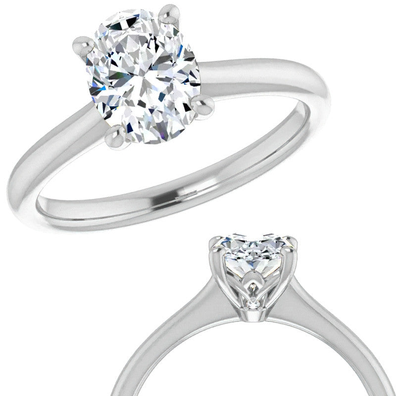 Oval Moissanite Solitaire Ring