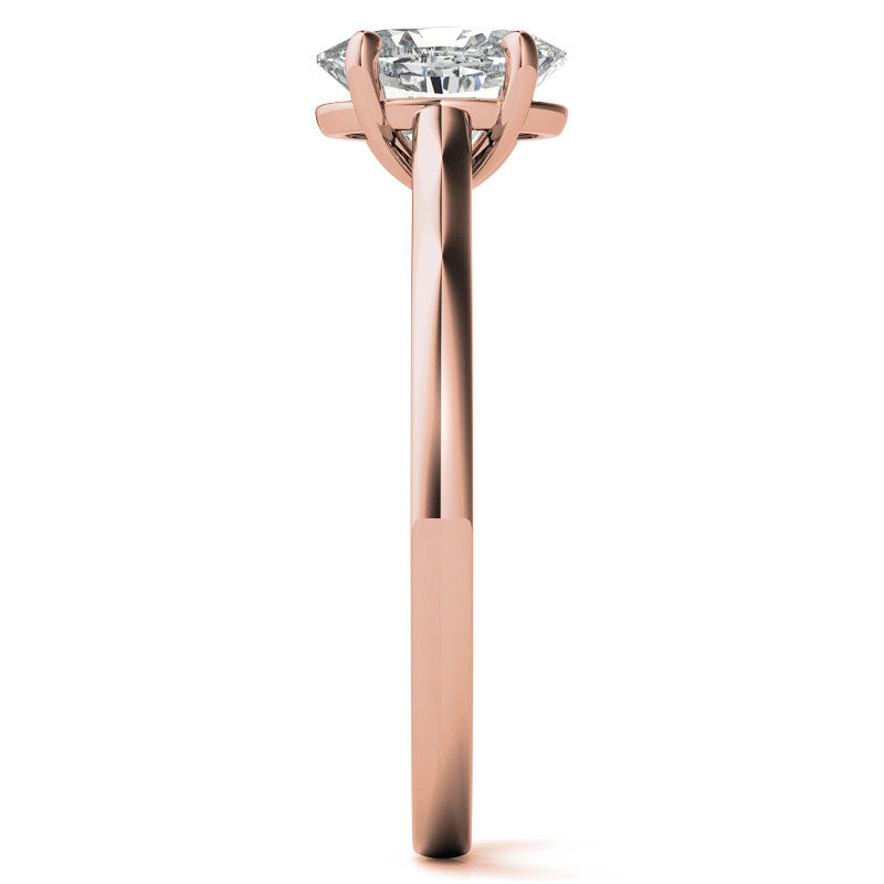 Oval Solitaire Engagement Ring with Bow Accent