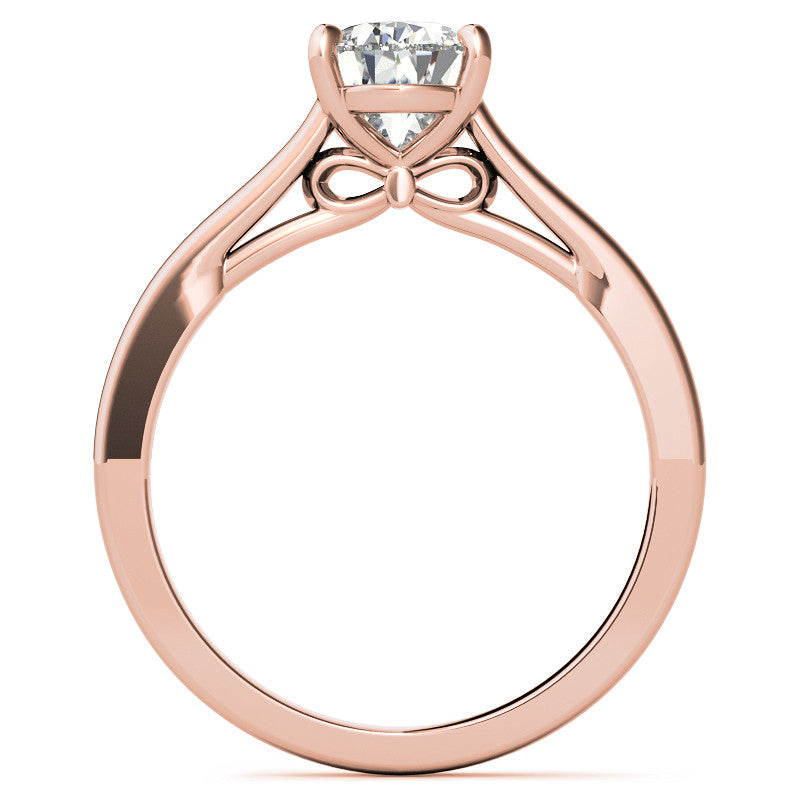 Pear Moissanite Infinity Cathedral Solitaire Ring