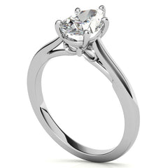 Pear Moissanite Infinity Cathedral Solitaire Ring