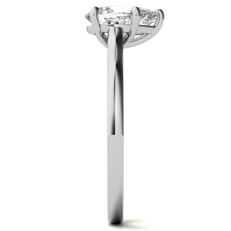 Pear Moissanite Infinity Cathedral Solitaire Ring