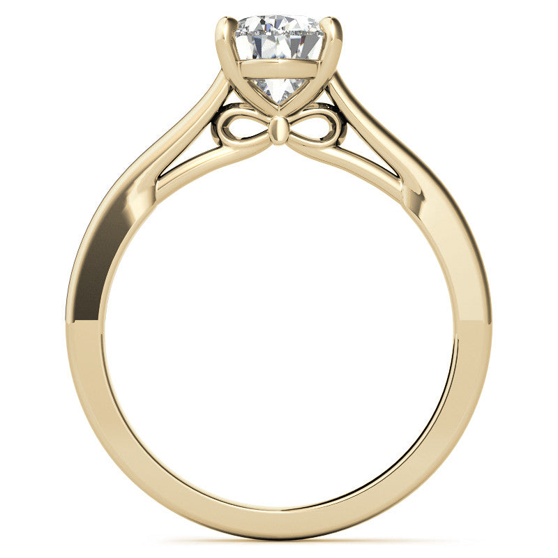 Pear Moissanite Infinity Cathedral Solitaire Ring