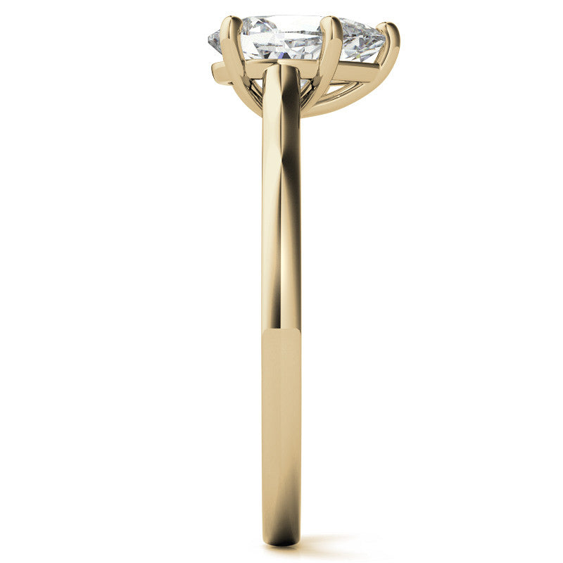 Pear Moissanite Infinity Cathedral Solitaire Ring