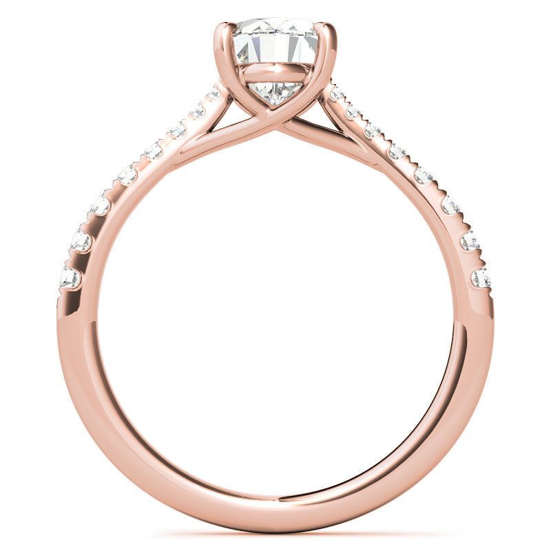 Oval Moissanite Trellis Engagement Ring