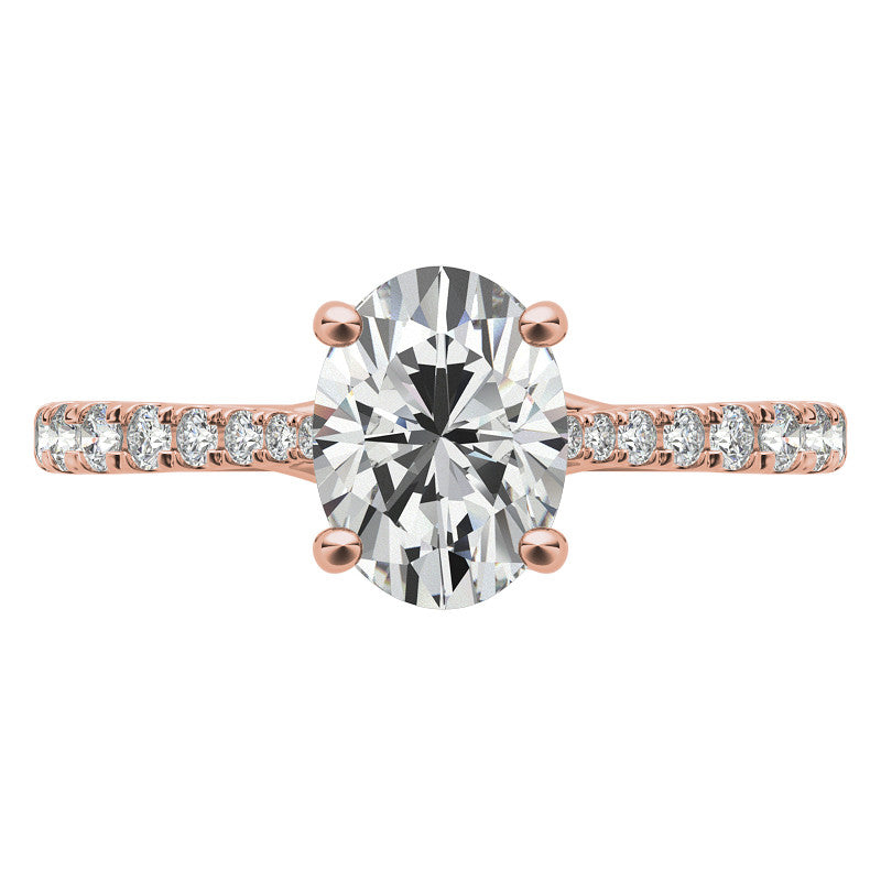 Oval Moissanite Trellis Engagement Ring