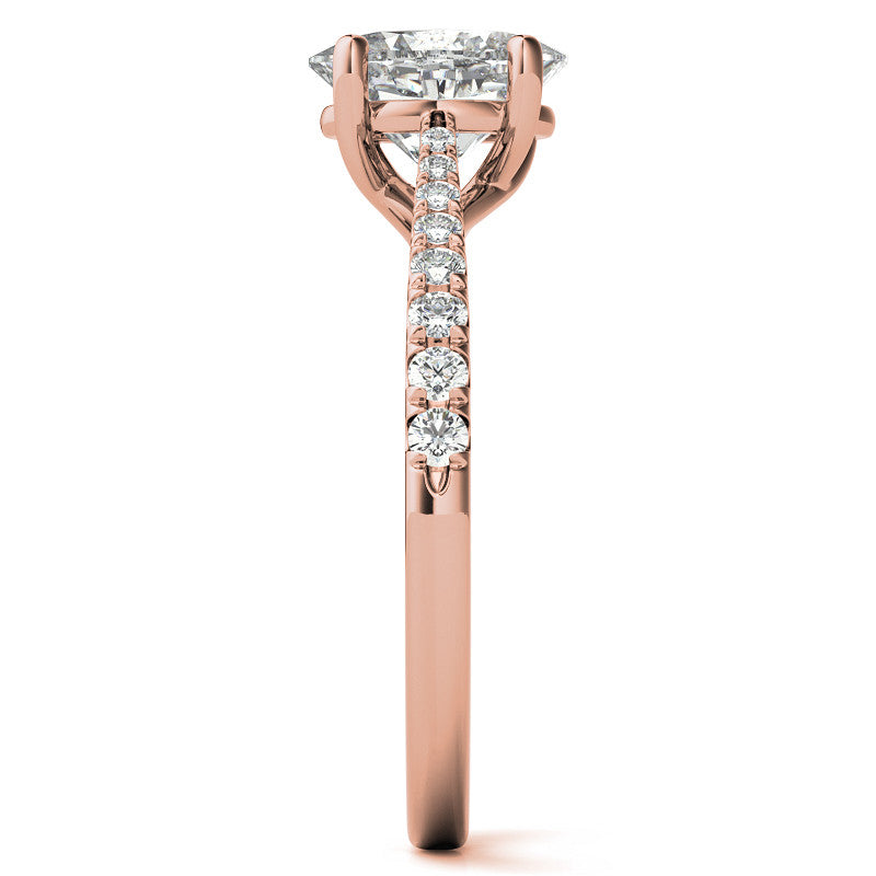 Oval Moissanite Trellis Engagement Ring