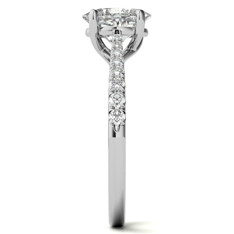 Oval Moissanite Trellis Engagement Ring