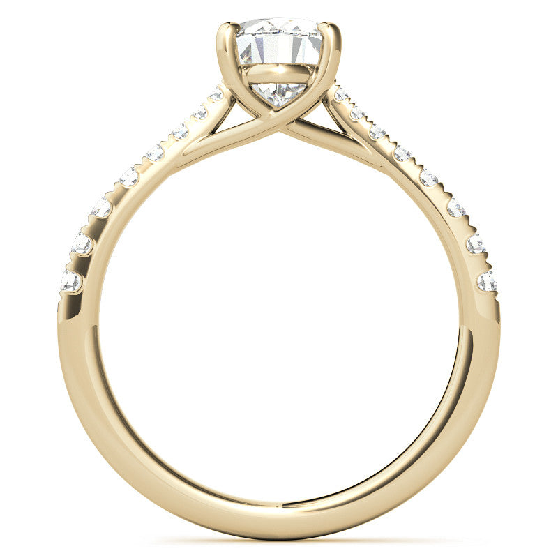 Oval Moissanite Trellis Engagement Ring
