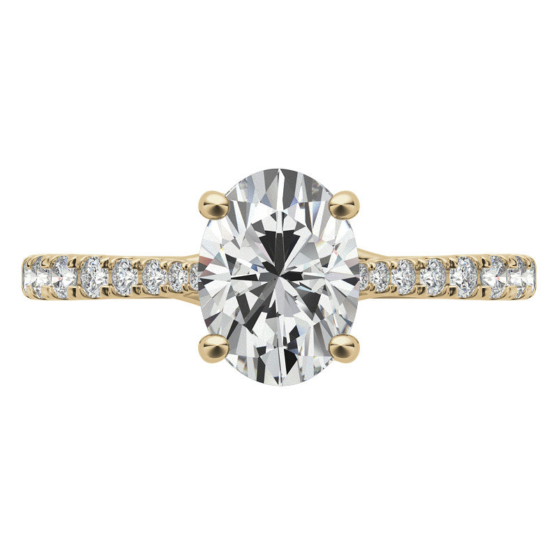 Oval Moissanite Trellis Engagement Ring