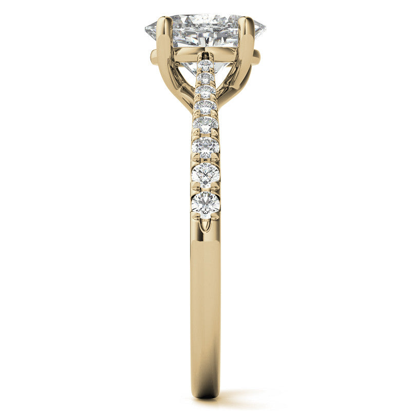 Oval Moissanite Trellis Engagement Ring