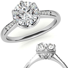 Round Brilliant Moissanite Engagement Ring