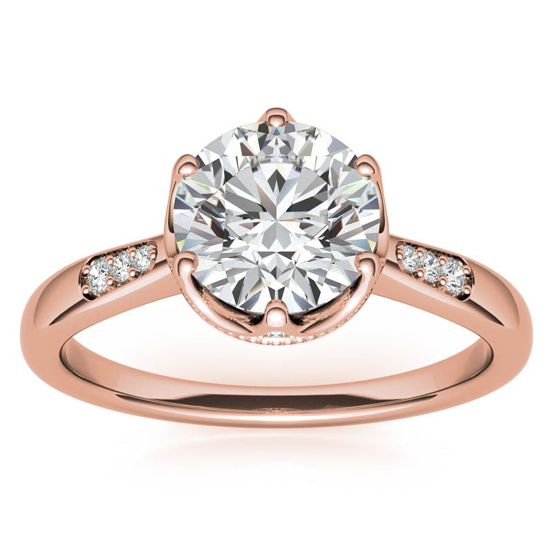 Round Brilliant Moissanite Engagement Ring