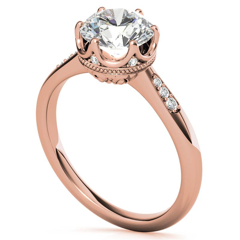 Round Brilliant Moissanite Engagement Ring