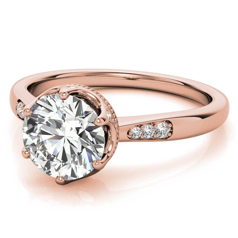 Round Brilliant Moissanite Engagement Ring