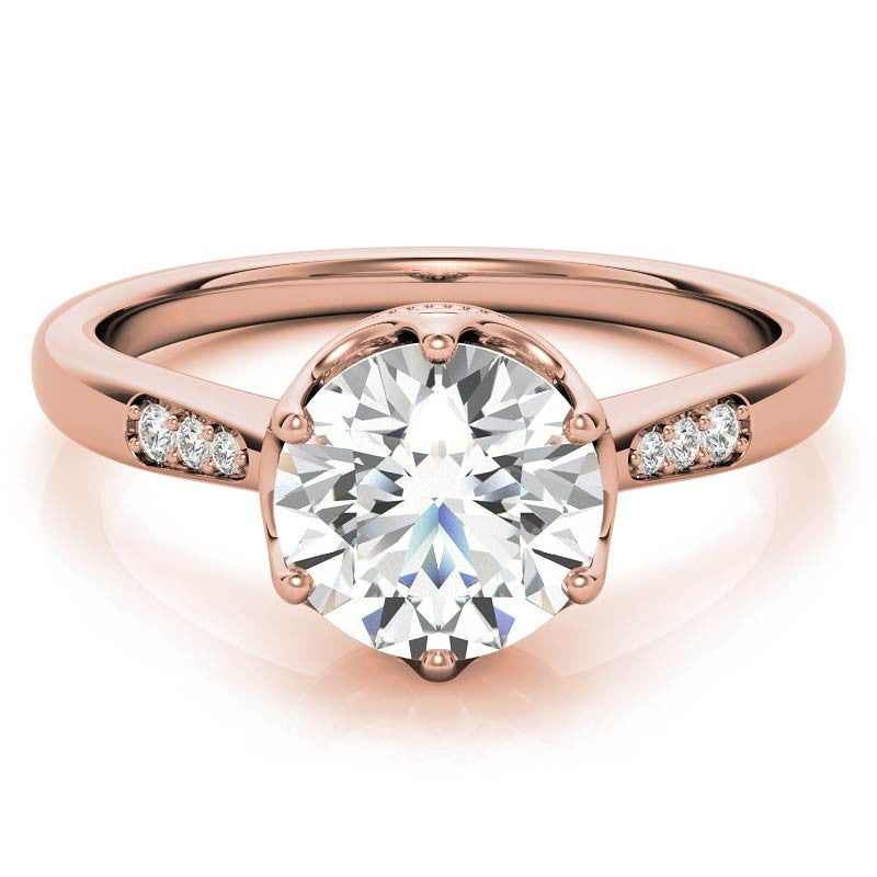 Round Brilliant Moissanite Engagement Ring