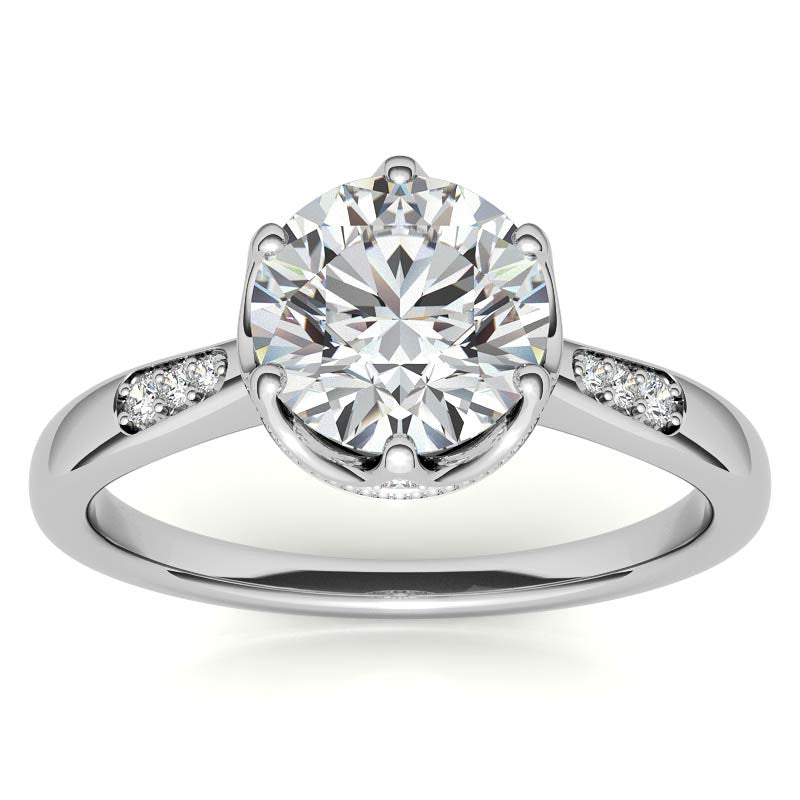 Round Brilliant Moissanite Engagement Ring