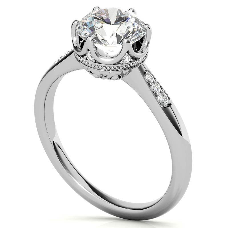 Round Brilliant Moissanite Engagement Ring