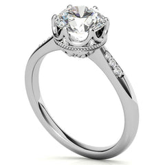Round Brilliant Moissanite Engagement Ring