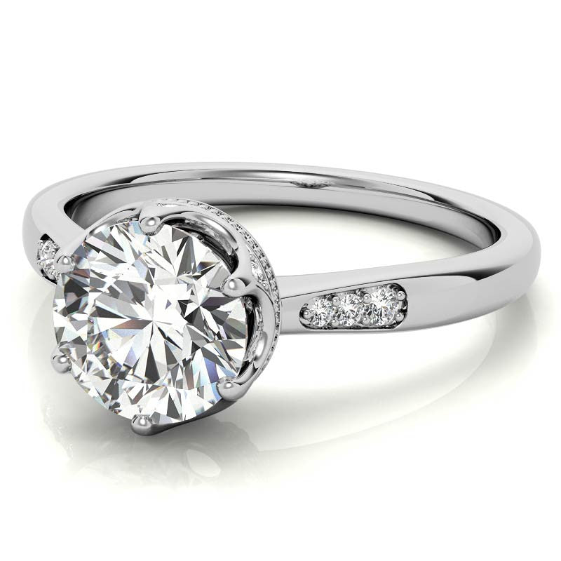 Round Brilliant Moissanite Engagement Ring