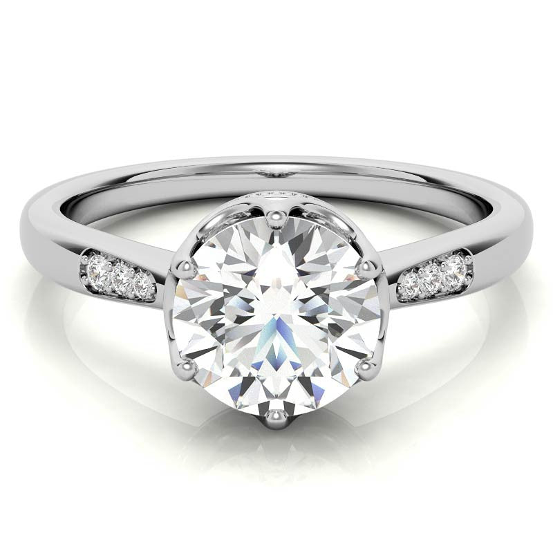 Round Brilliant Moissanite Engagement Ring