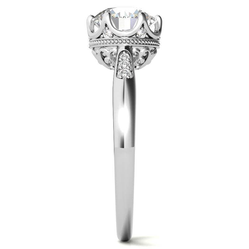 Round Brilliant Moissanite Engagement Ring