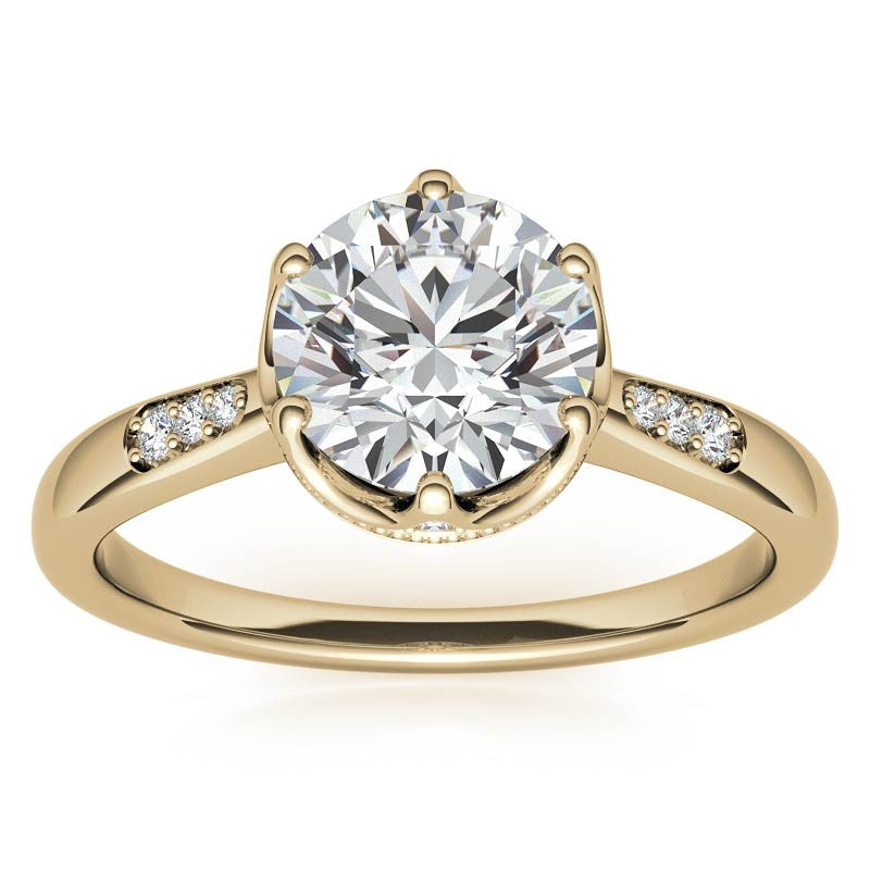 Round Brilliant Moissanite Engagement Ring