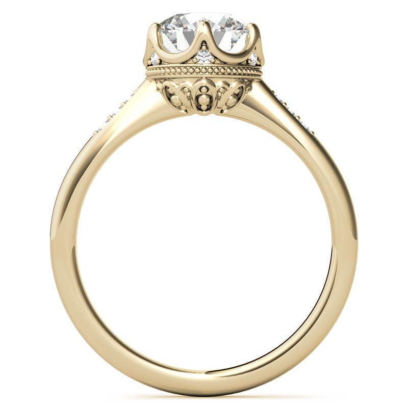 Round Brilliant Moissanite Engagement Ring
