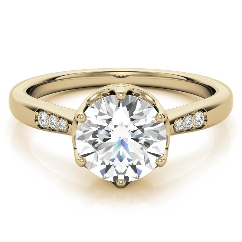 Round Brilliant Moissanite Engagement Ring
