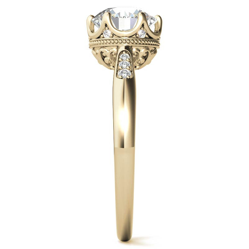 Round Brilliant Moissanite Engagement Ring