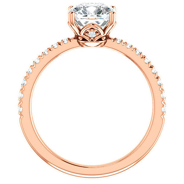 Cushion Moissanite Engagement Ring