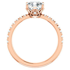 Cushion Moissanite Engagement Ring