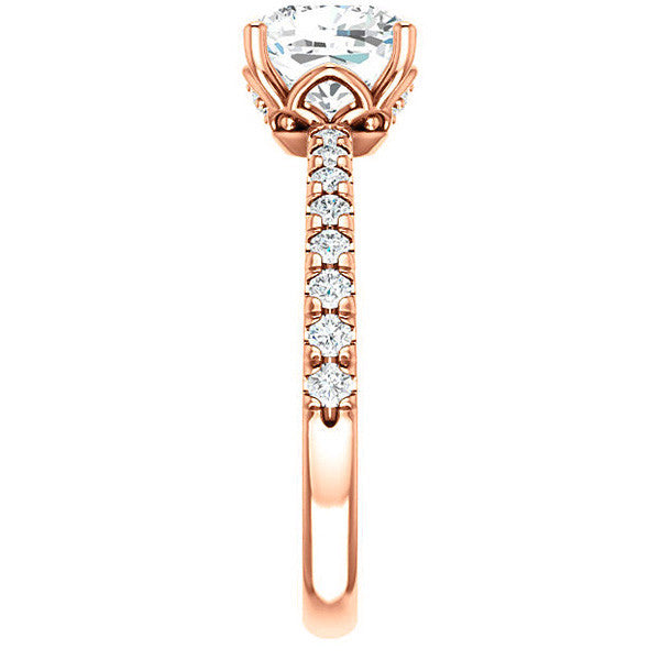 Cushion Moissanite Engagement Ring