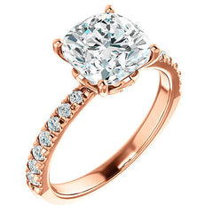 Cushion Moissanite Engagement Ring