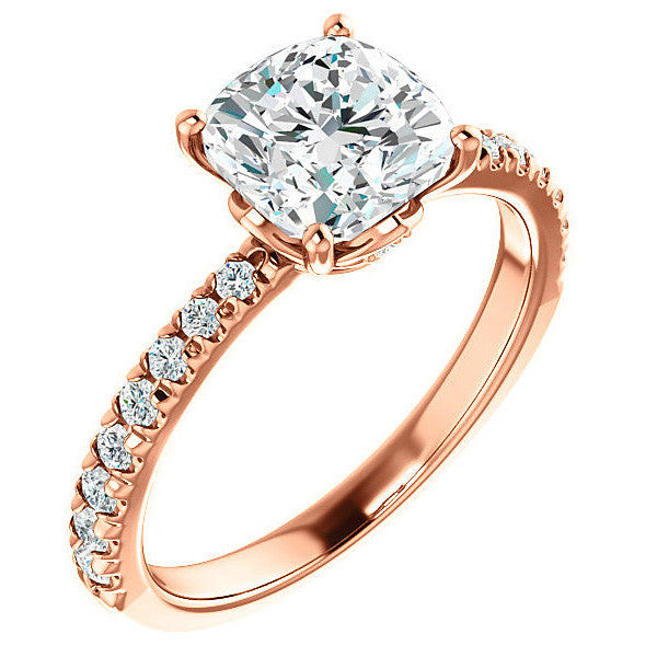 Cushion Moissanite Engagement Ring